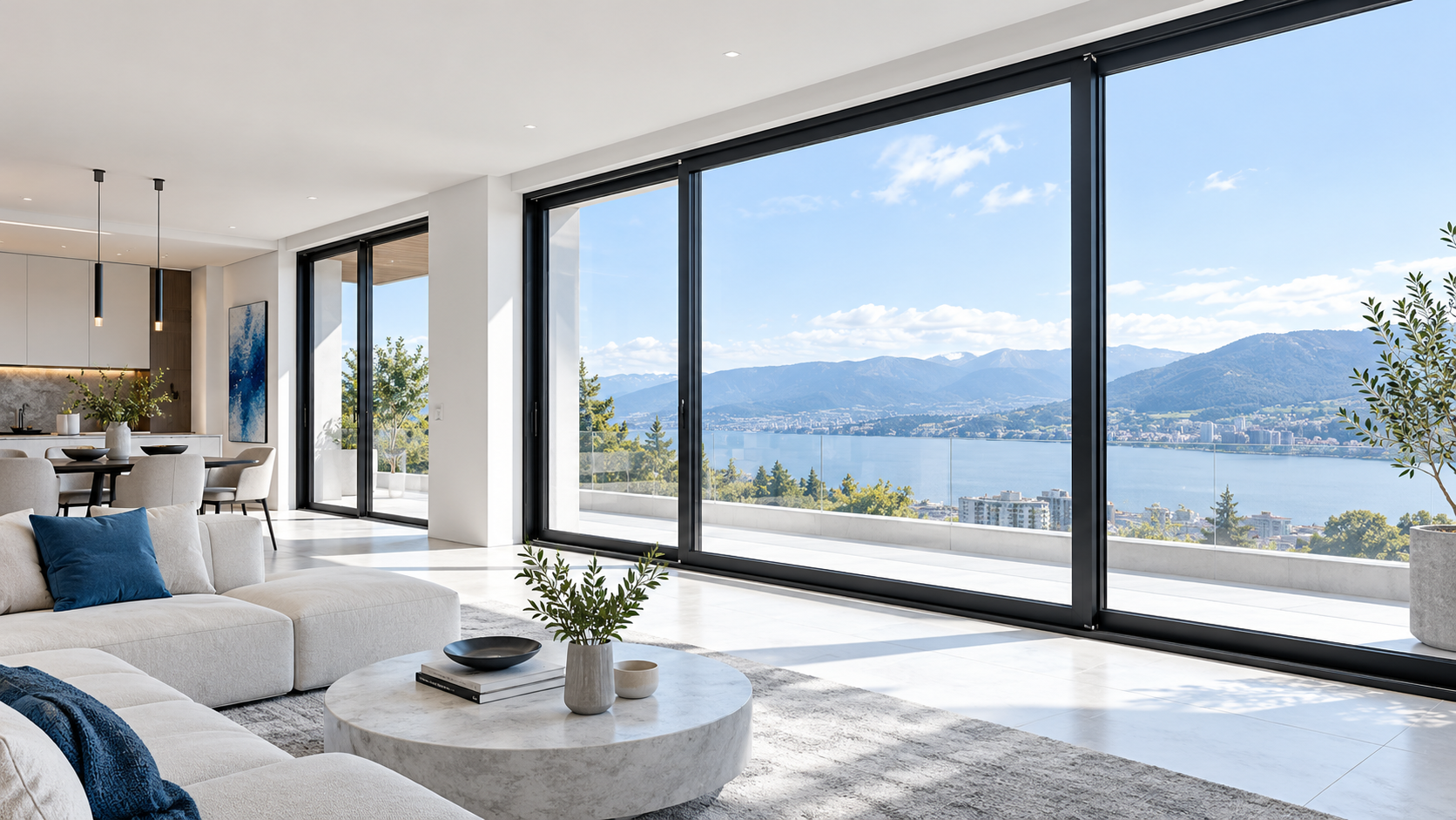 Perfil de ventana de PVC con termopanel.